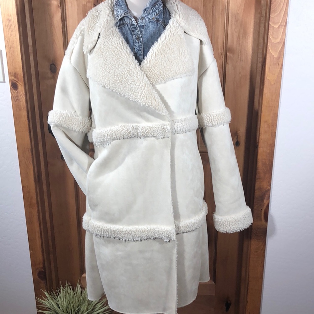 ❤️ NWT Bear Paw Faux Suede & Sherpa Fleece Ranchers Coat🎄
